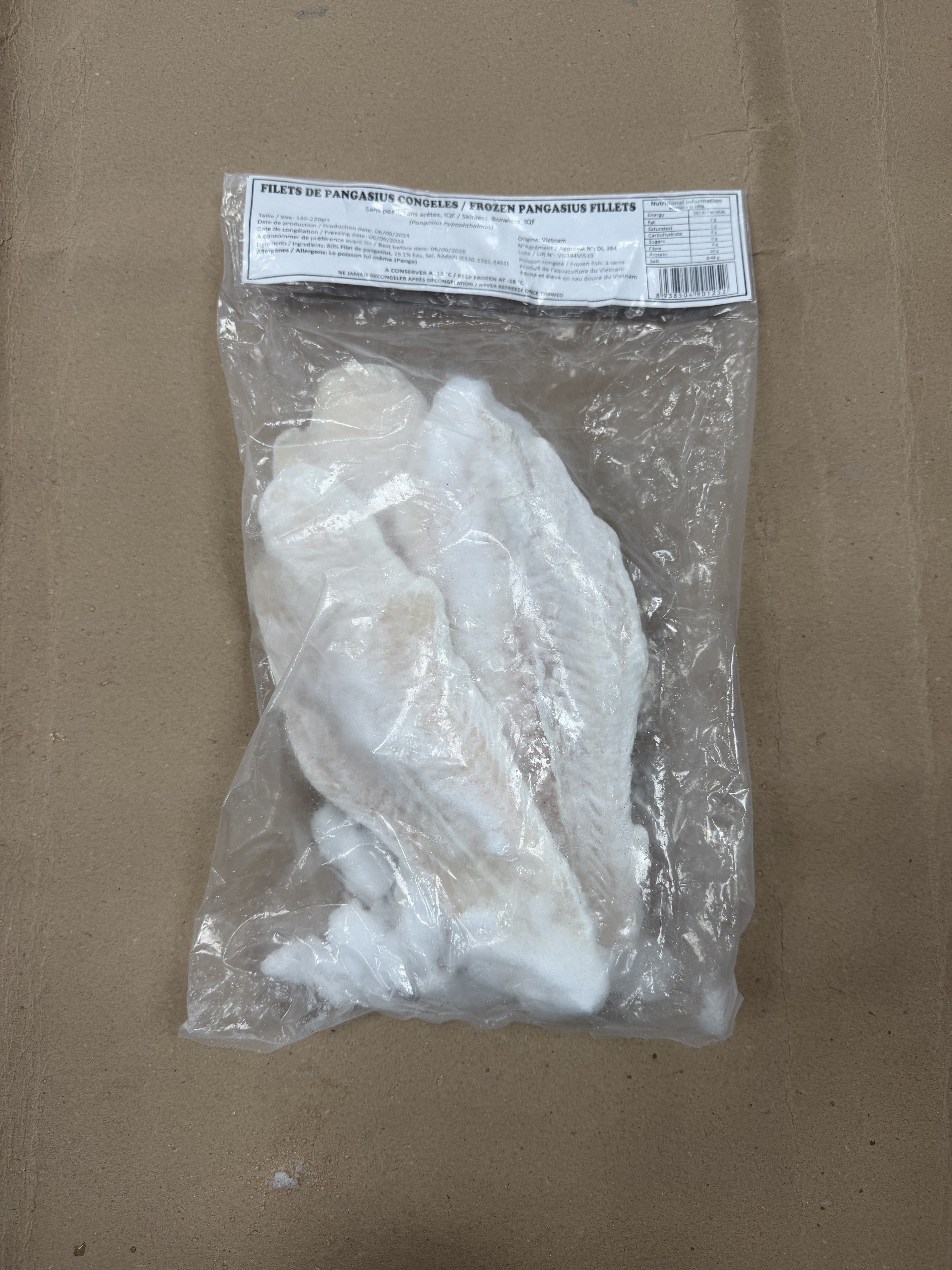 Filets de Pangasius Congelés